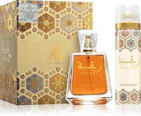 Coffret Raghba Lattafa 100ml Eau de Parfum Homme et Femme
