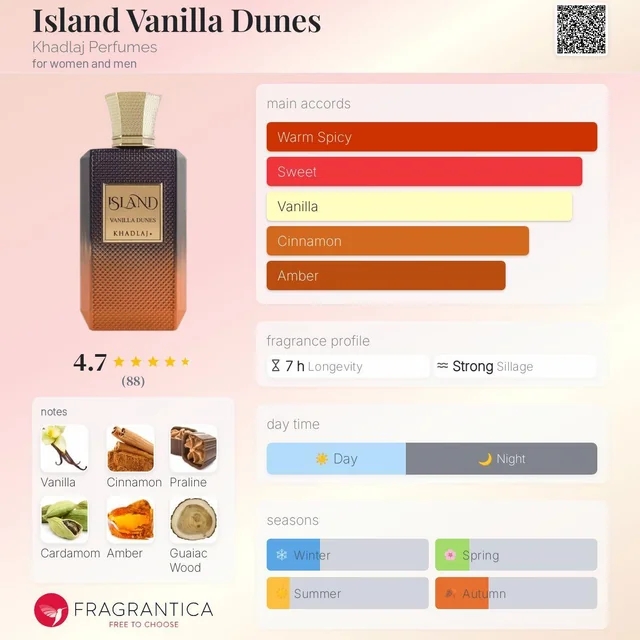 Island Vanilla Dunes Khadlaj Perfumes 100 ml Eau de Parfum Unisexe